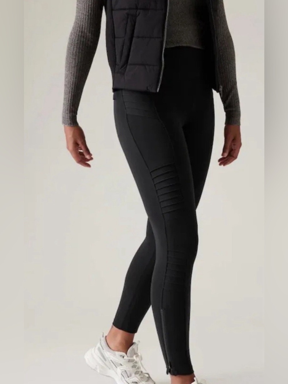 Athleta Delancey Moto Tight Black Legging Medium Tall